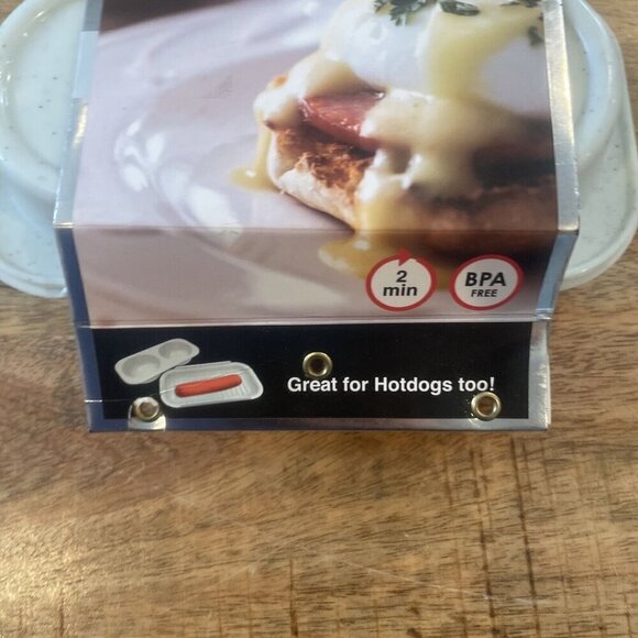 Culinary Elements Economy Kitchen Accessory Microwave Egg Poacher Plastic White - Picture 4 of 7